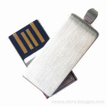 Classic Metal Swivel USB Flash Disks, Anti-shock, Moisture-resistant
